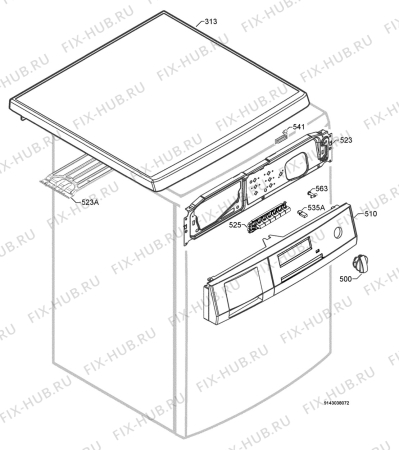 Взрыв-схема стиральной машины Aeg Electrolux L86818 - Схема узла Command panel 037